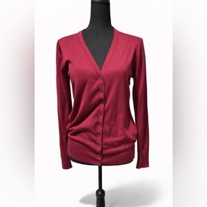Cielo Burgundy Button Cardigan | Size M